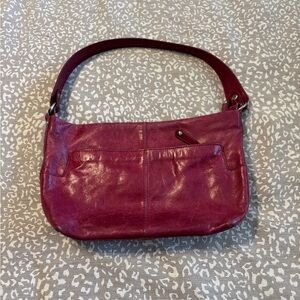 HOBO Rich Burgundy Leather Shoulder Bag
